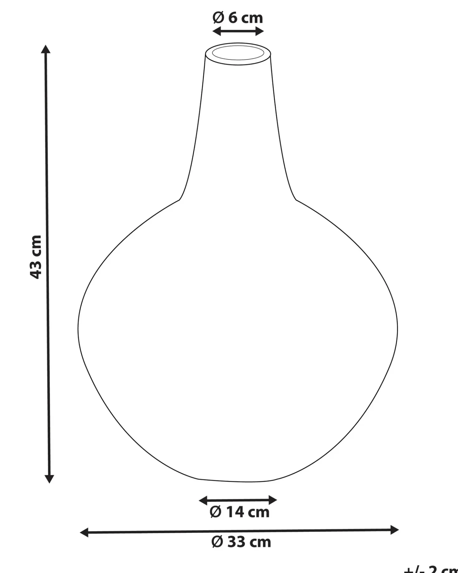 Vaso decorativo SILAU Ceramica 43 cm Blu