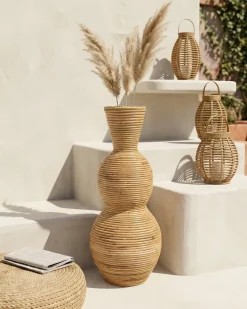 Vaso decorativo SYMI Rattan 70 cm Naturale