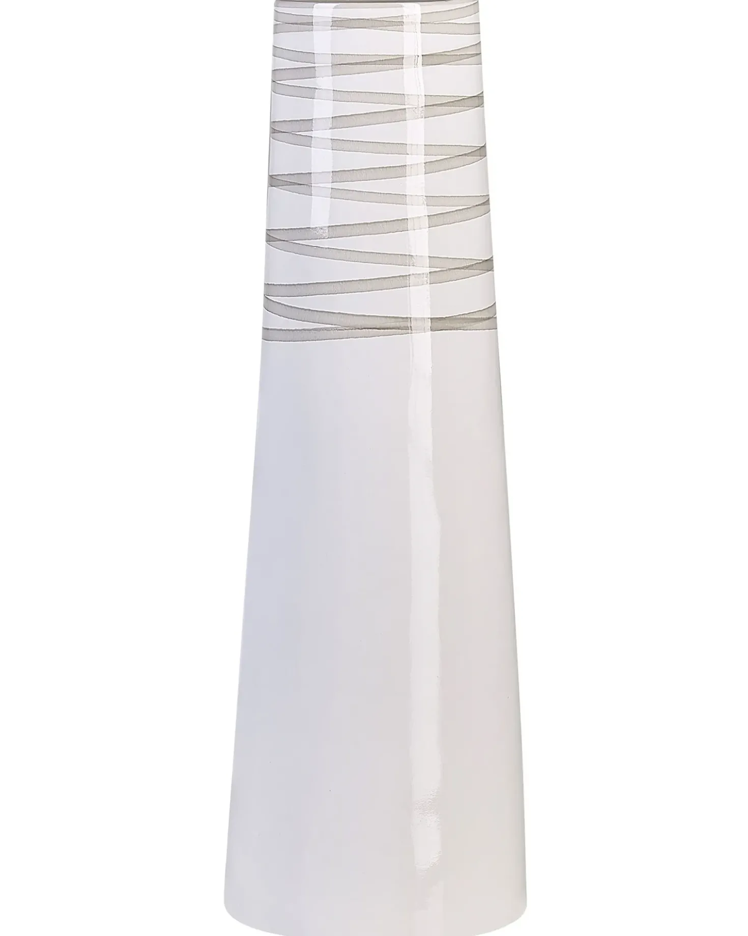 Vaso decorativo TARRAGONA Ceramica 57 cm Bianco