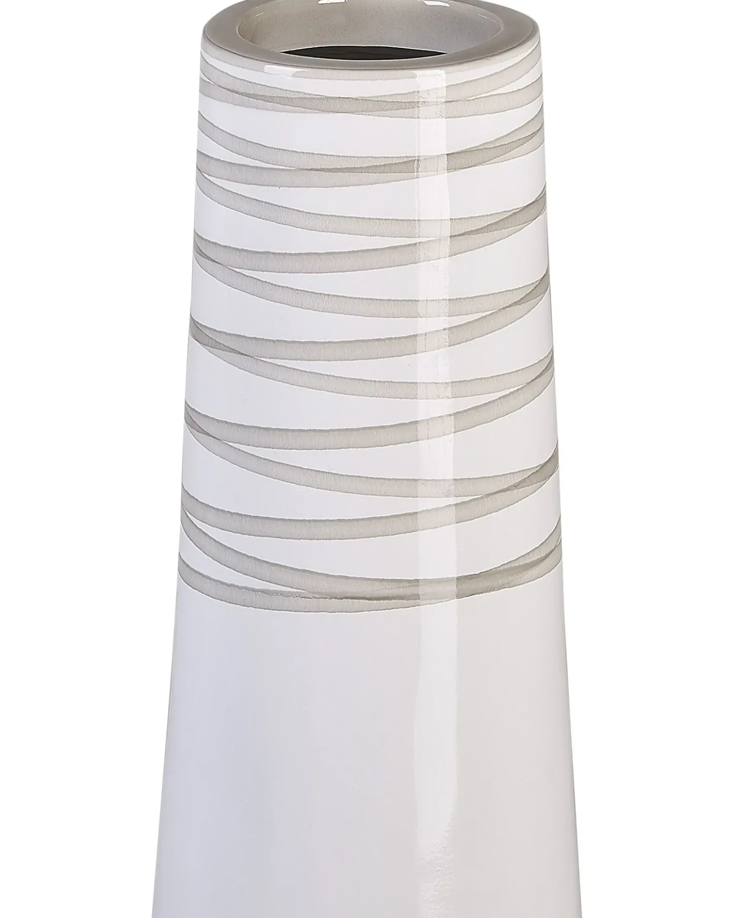 Vaso decorativo TARRAGONA Ceramica 57 cm Bianco