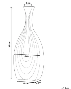 Vaso decorativo THAPSUS Ceramica 39 cm Nero