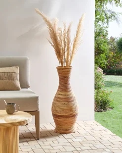 Vaso decorativo TRINISA Rattan 70 cm Naturale