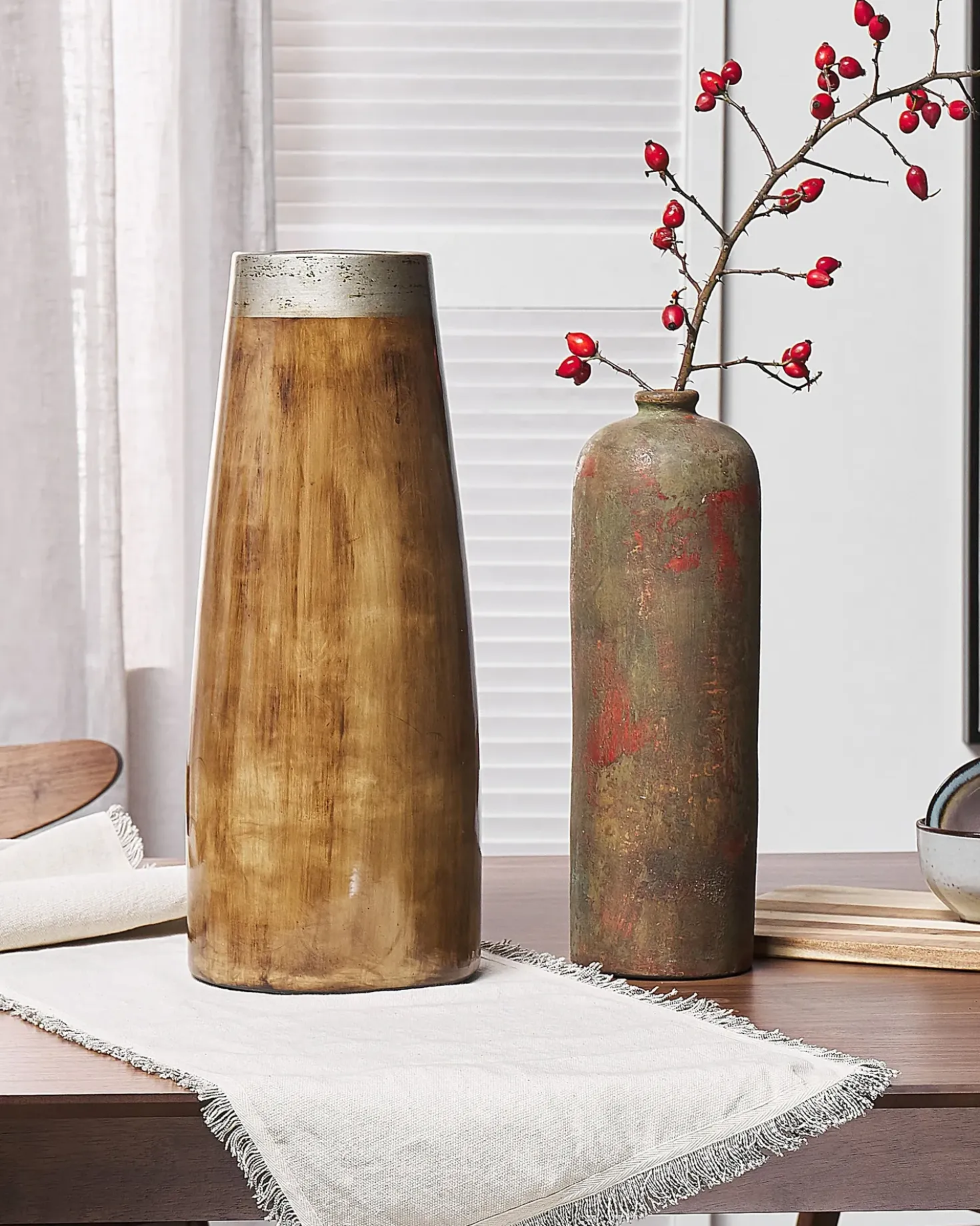 Vaso decorativo UBEDA Ceramica 41 cm Verde