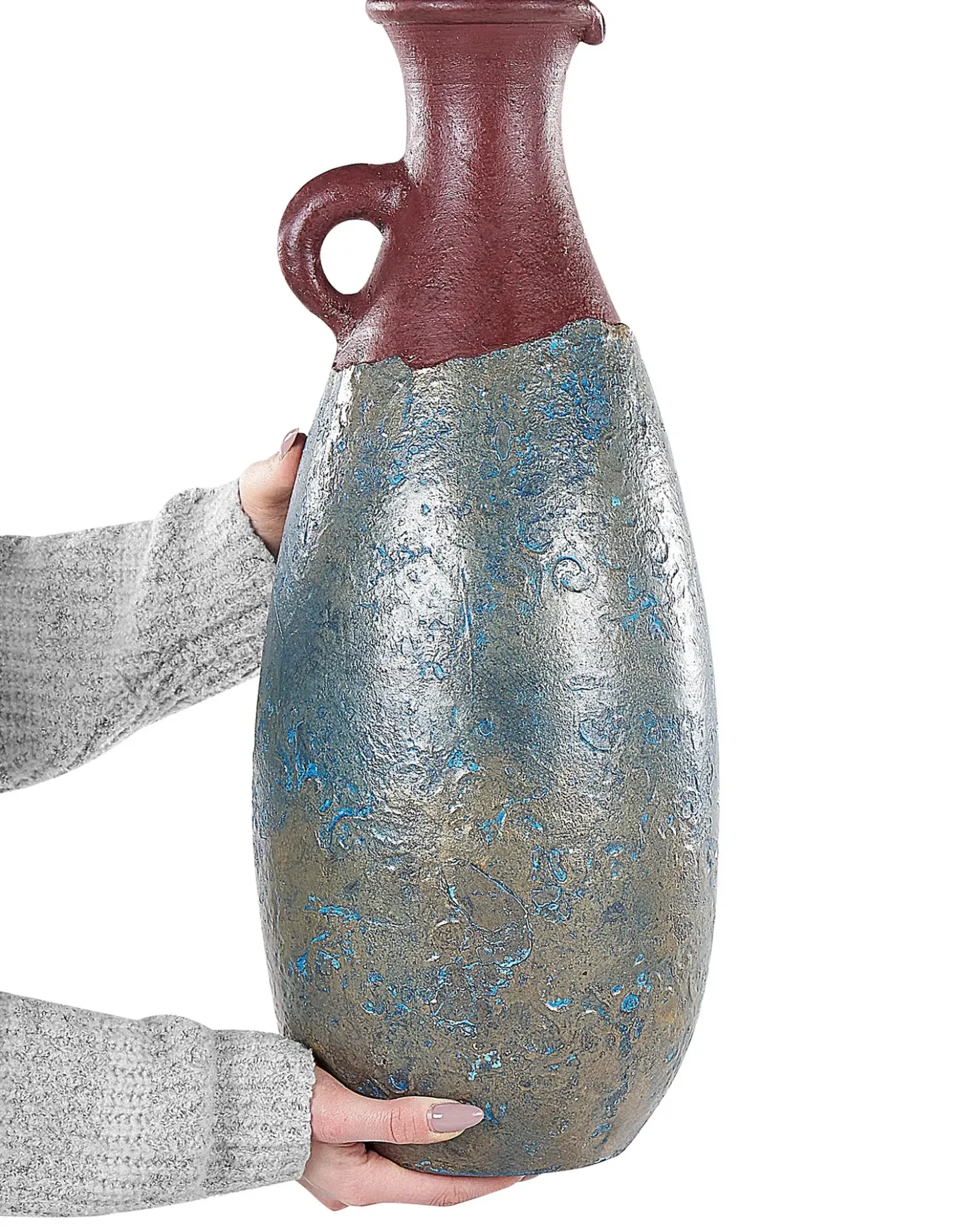 Vaso decorativo VELIA Ceramica 50 cm Blu