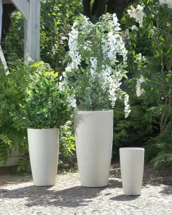 Vaso per piante ABDERA 39 cm Beige chiaro