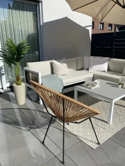 Vaso per piante ABDERA 39 cm Beige chiaro