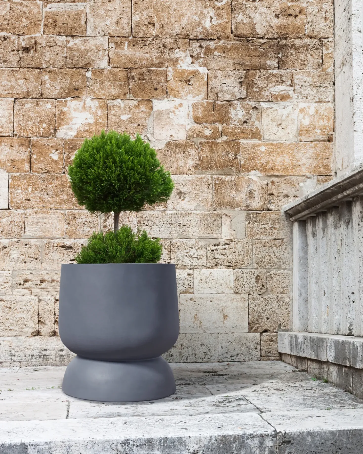 Vaso per piante ARAUCARIA 42 cm Grigio