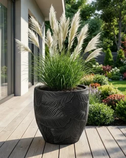 Vaso per piante BAIYUN 42 cm Nero