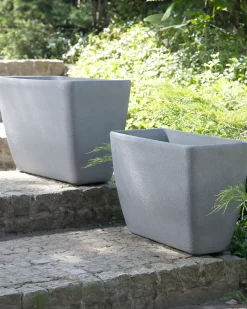 Vaso per piante BARIS 60 cm Grigio chiaro