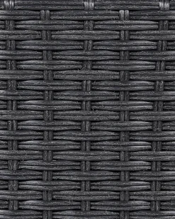 Vaso per piante BELLIS Rattan sintetico (PE) 82 cm Nero