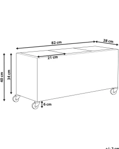 Vaso per piante BELLIS Rattan sintetico (PE) 82 cm Marrone chiaro