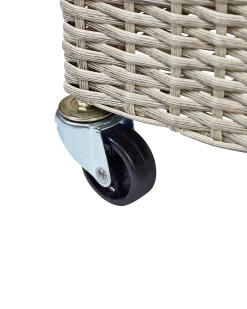 Vaso per piante BELLIS Rattan sintetico (PE) 82 cm Marrone chiaro