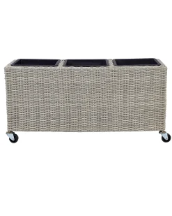 Vaso per piante BELLIS Rattan sintetico (PE) 82 cm Marrone chiaro