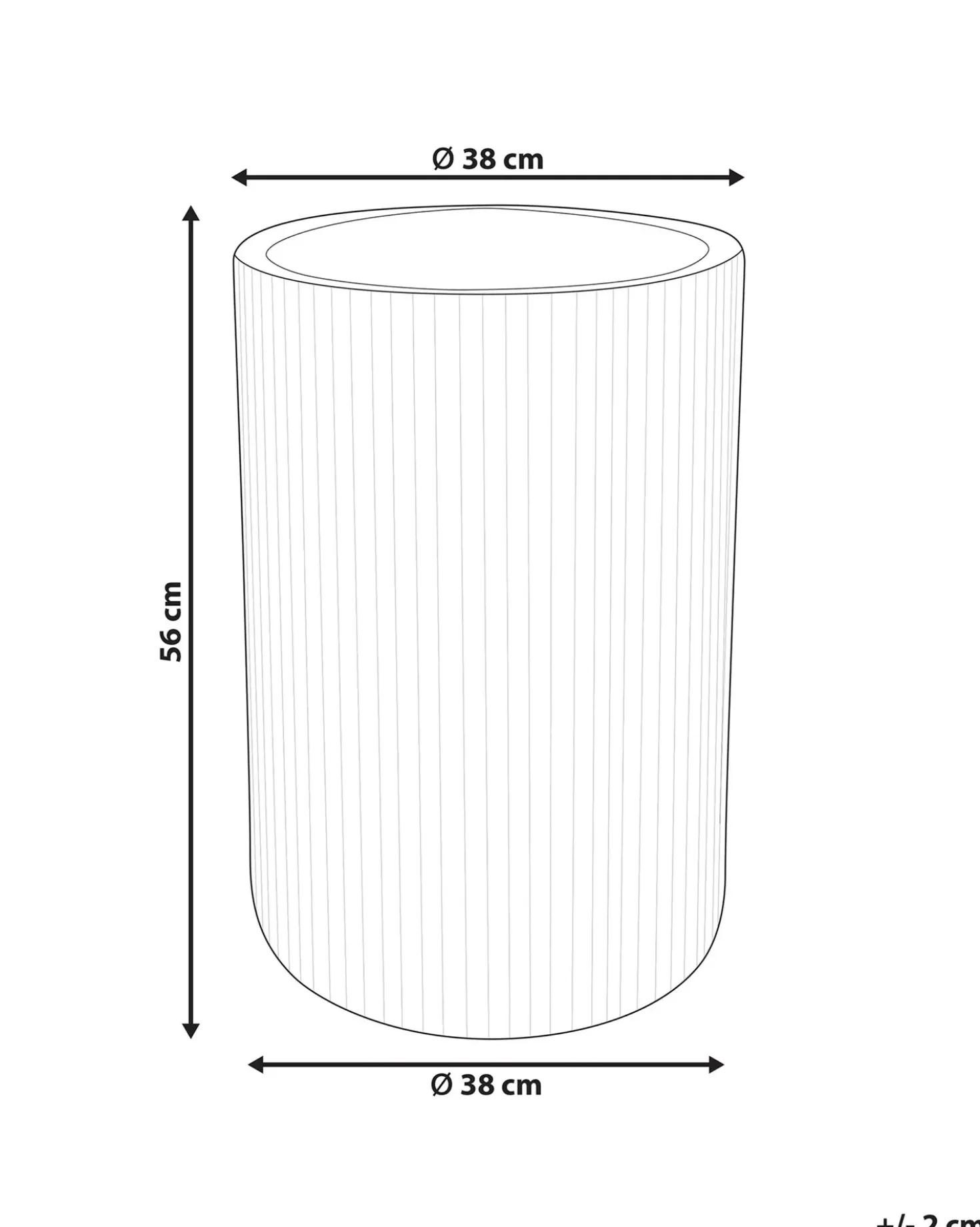 Vaso per piante EANTIO 37 cm Nero