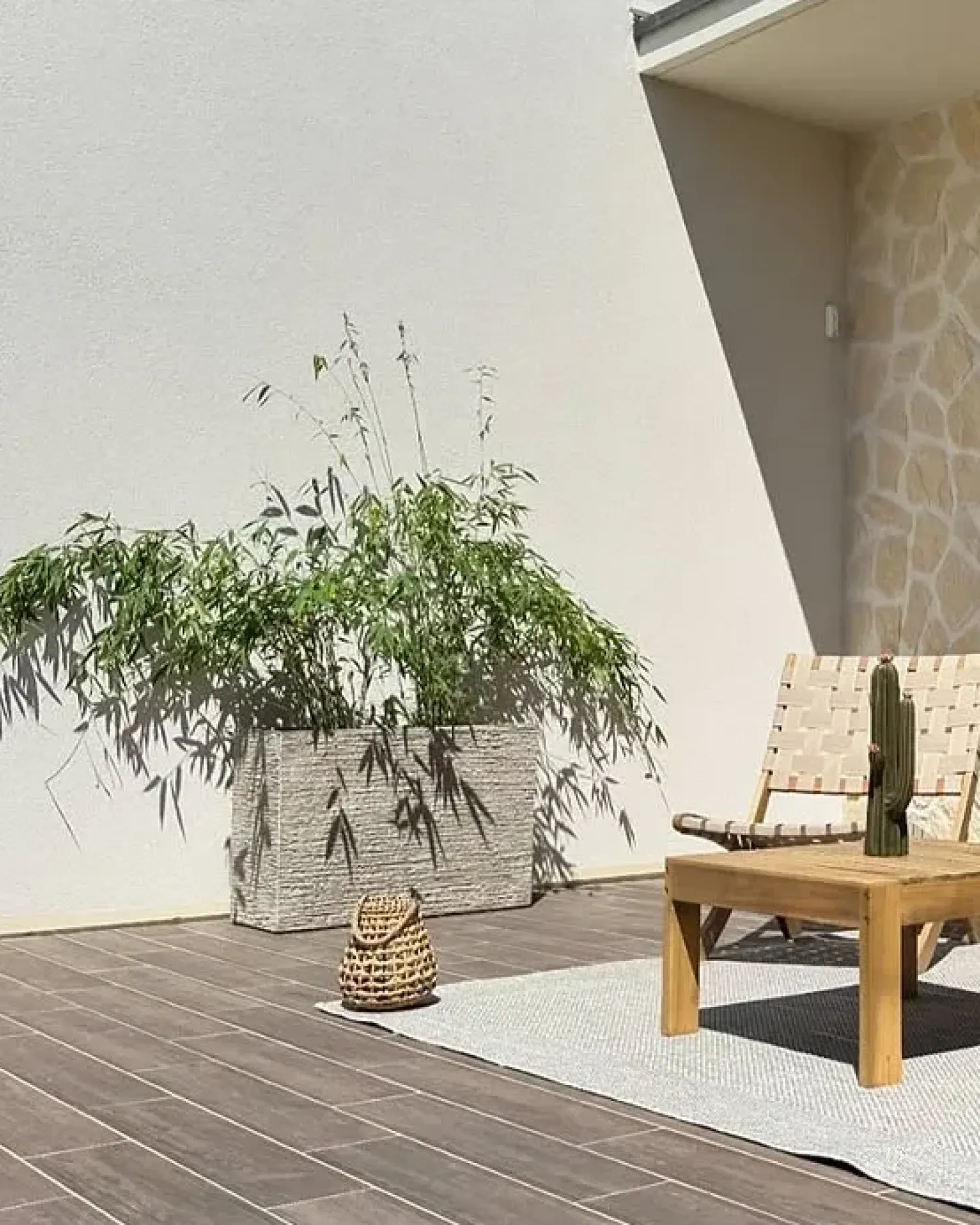 Vaso per piante EDESSA 80 cm Beige chiaro