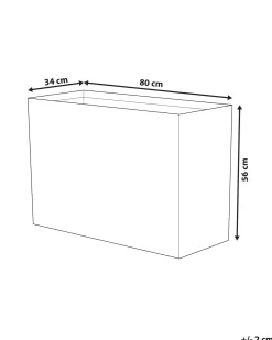 Vaso per piante EDESSA 80 cm Marrone scuro