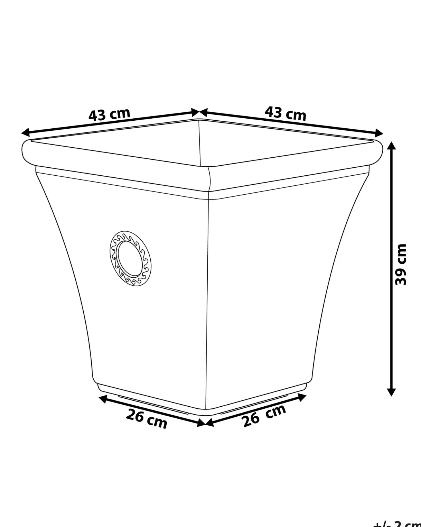 Vaso per piante ELATEIA 43 cm Bianco