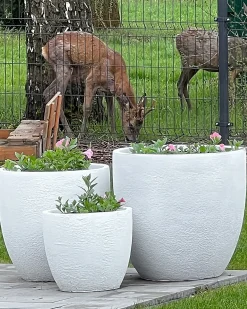 Vaso per piante KANNIA 55 cm Bianco