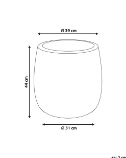 Vaso per piante LIVADIA 39 cm Tortora