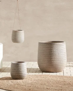 Vaso per piante LIVADIA 39 cm Tortora