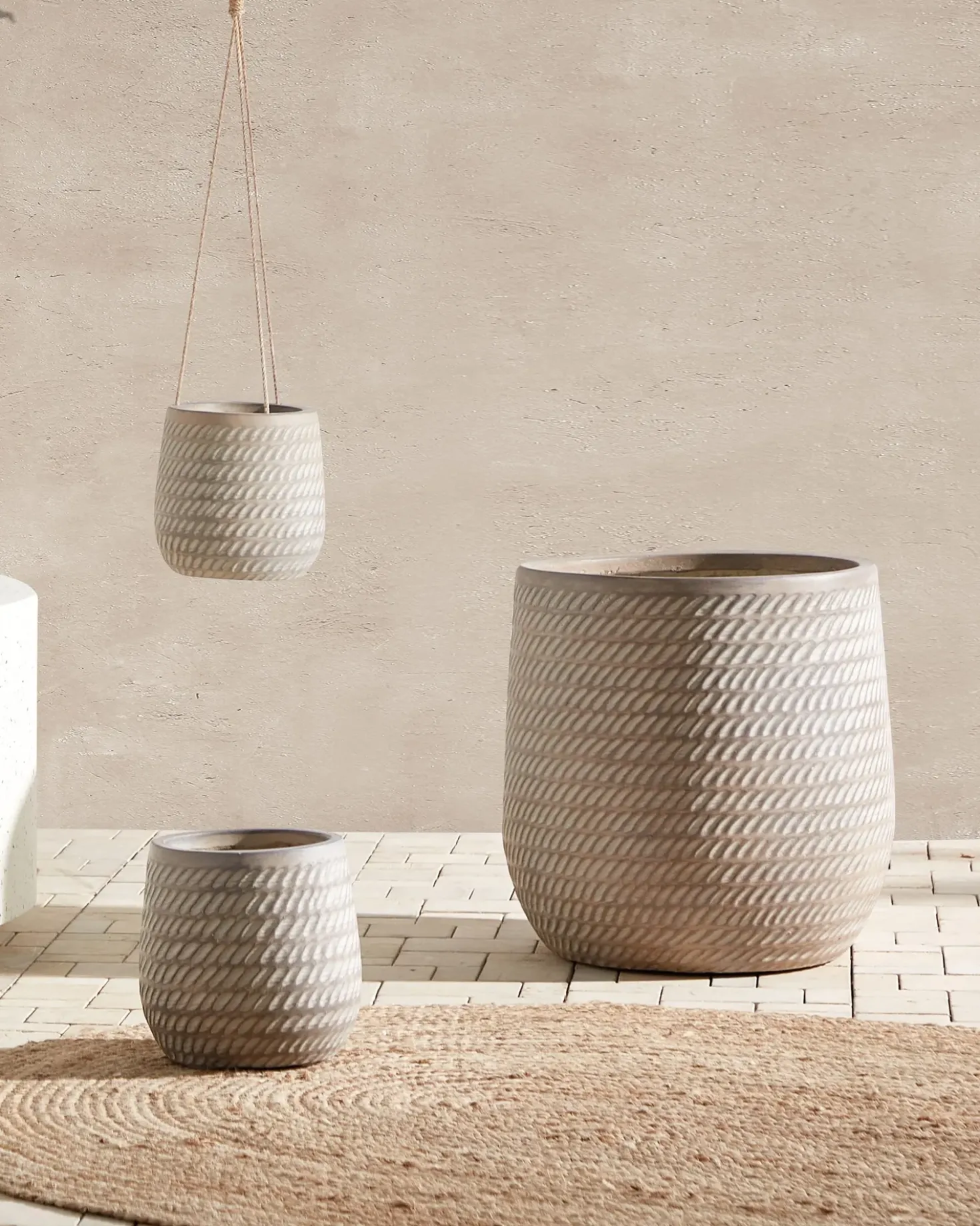 Vaso per piante LIVADIA 39 cm Tortora