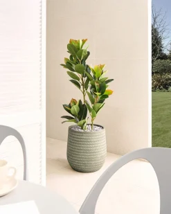 Vaso per piante LIVADIA 39 cm Verde oliva