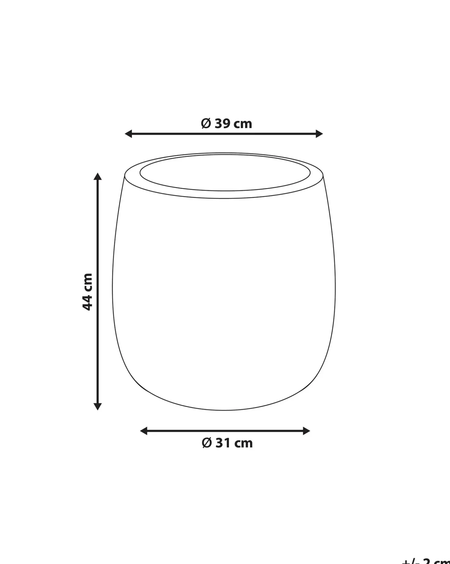Vaso per piante LIVADIA 39 cm Bianco sporco