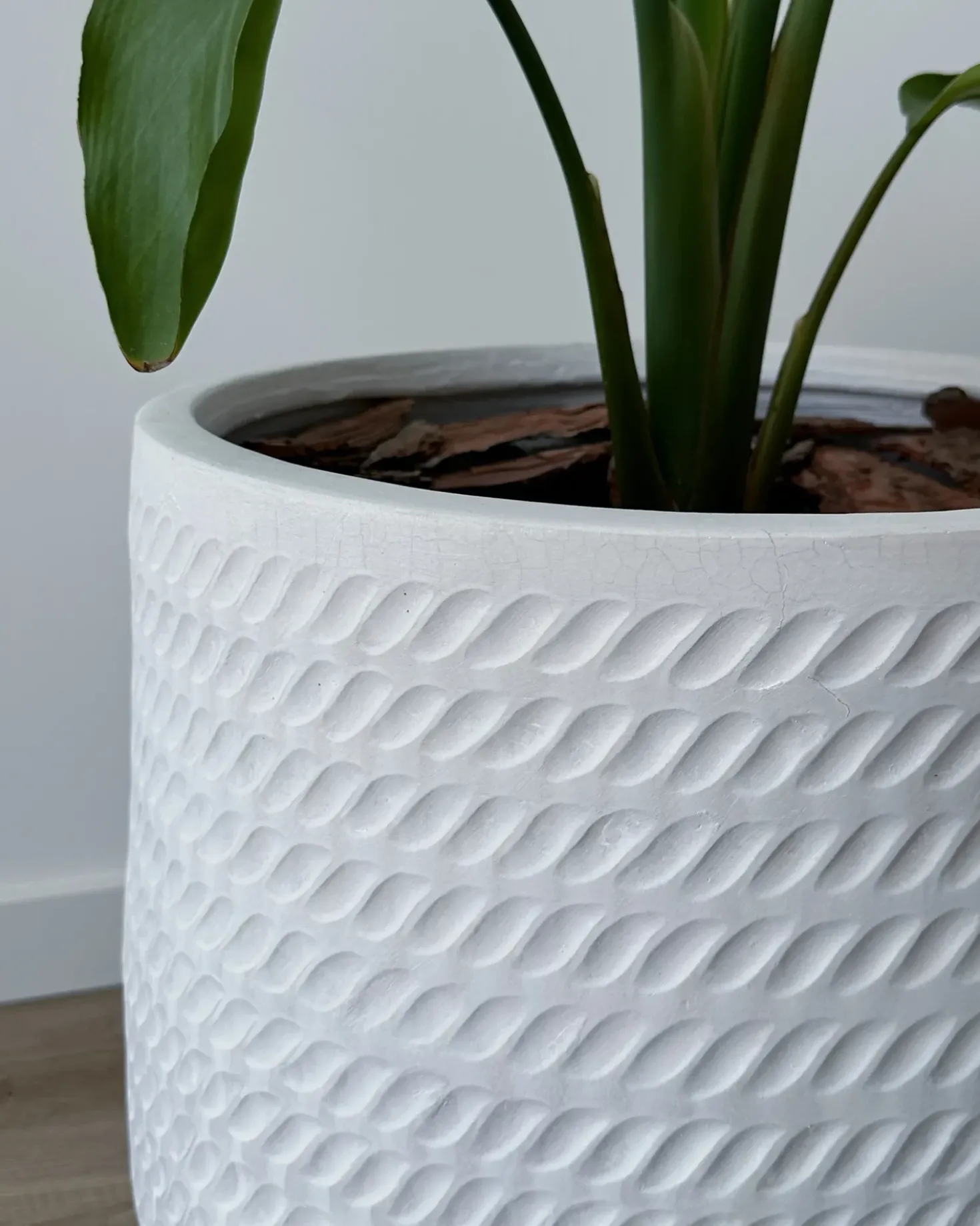 Vaso per piante LIVADIA 39 cm Bianco sporco