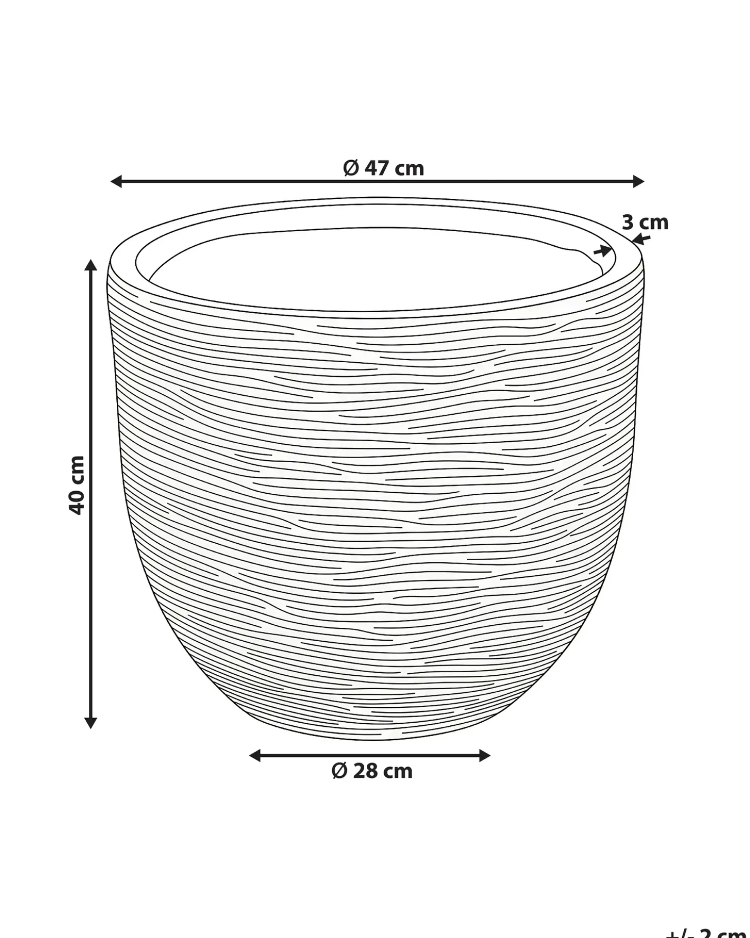 Vaso per piante LIXOURI 47 cm Beige