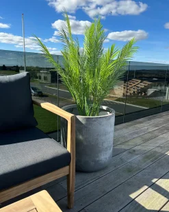 Vaso per piante MESSENE 51 cm Grigio chiaro