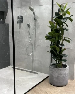 Vaso per piante MESSENE 51 cm Grigio chiaro