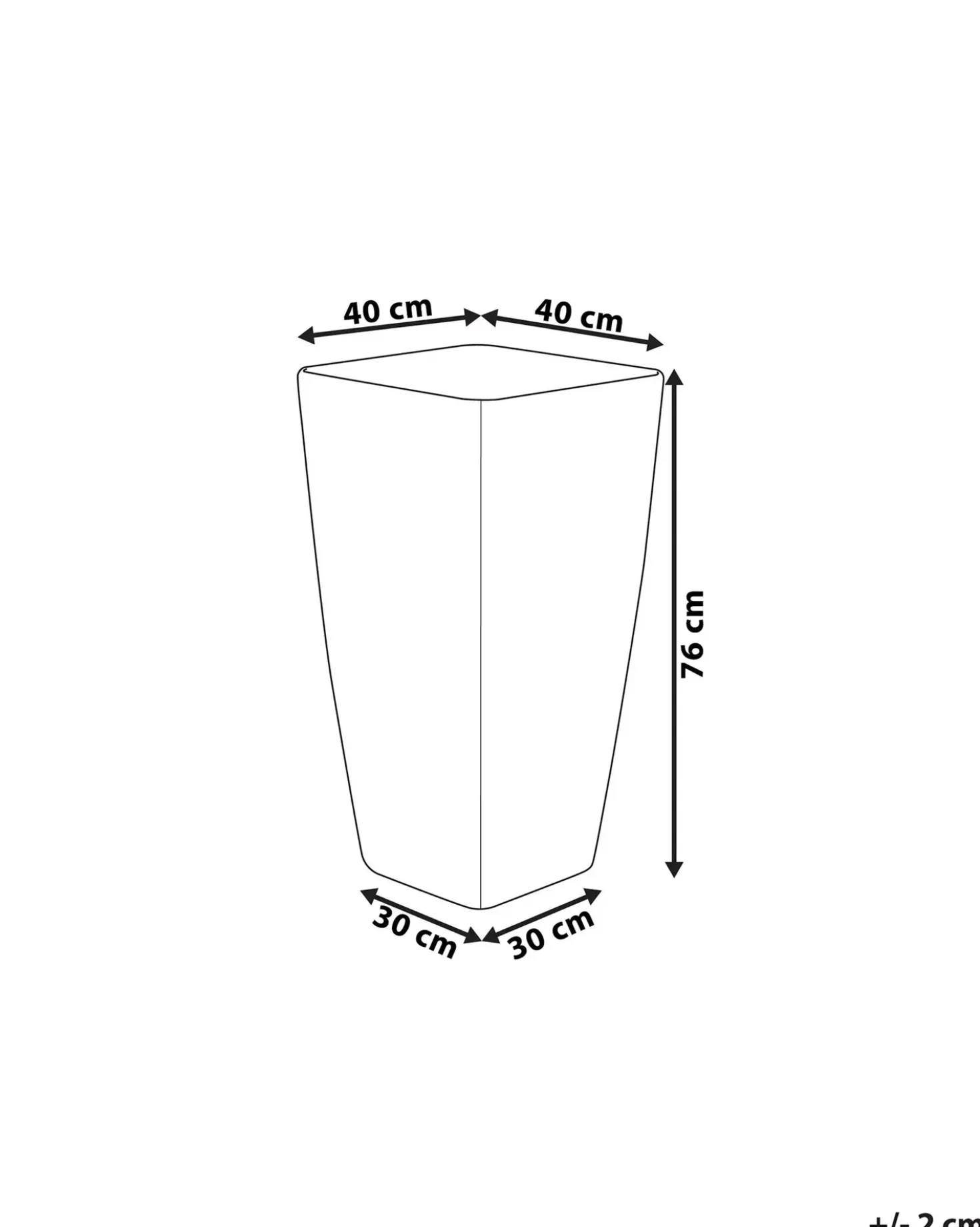 Vaso per piante MODI 40 cm Oro