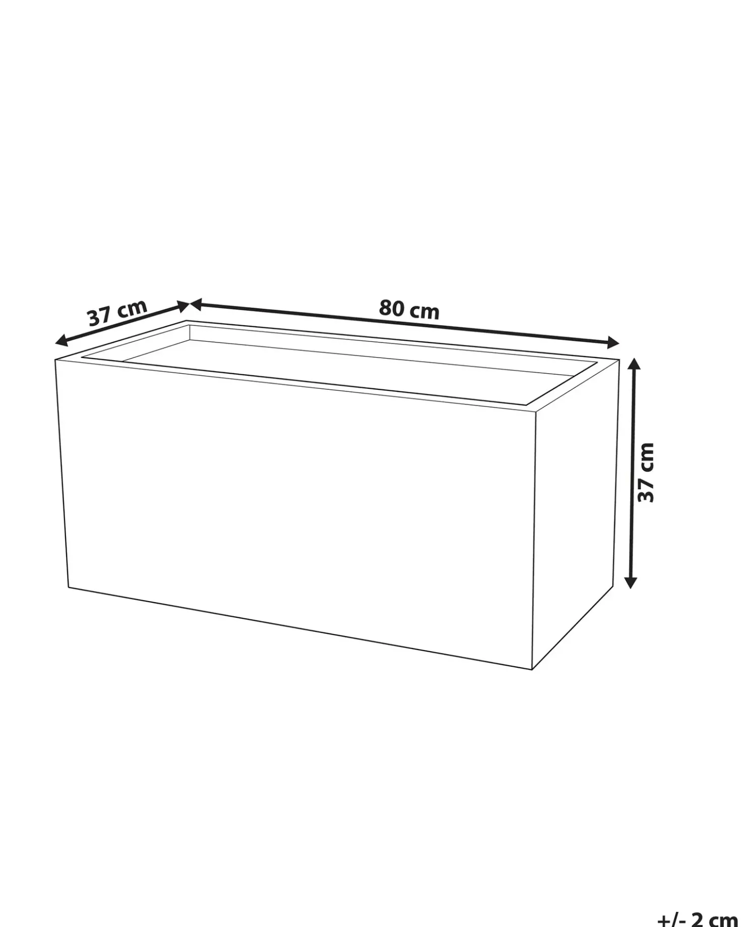 Vaso per piante MYRA 80 cm Nero