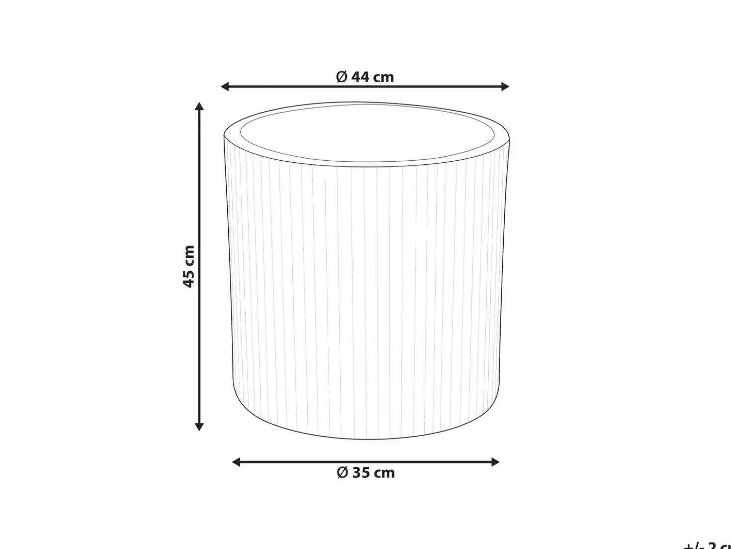 Vaso per piante OREOI 45 cm Grigio grafite