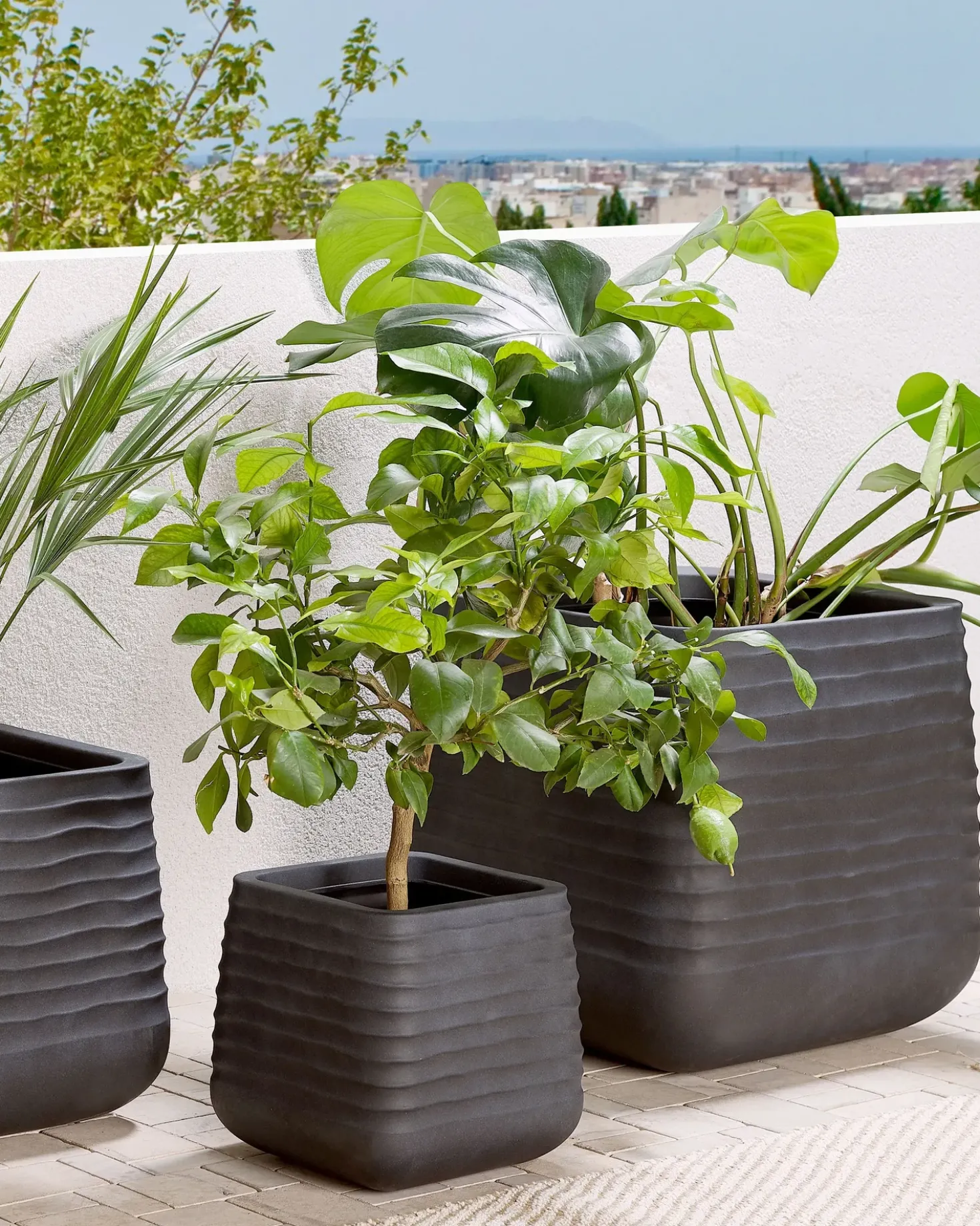Vaso per piante PARIKIA 50 cm Nero