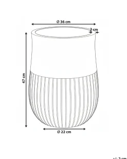 Vaso per piante PYLAROS 36 cm Grigio
