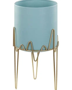Vaso per piante rialzato KALANDRA Metallo 19 cm Azzurro