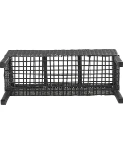 Vaso per piante rialzato CARAGANA Rattan sintetico (PE) 77 cm Nero