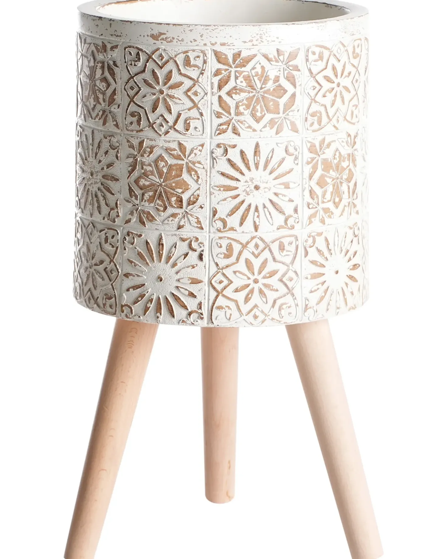 Vaso per piante rialzato KARISTOS 36 cm Bianco sporco