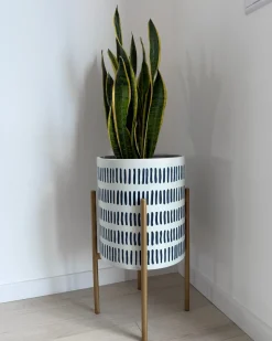 Vaso per piante rialzato NEMOROSA Metallo 31 cm Bianco