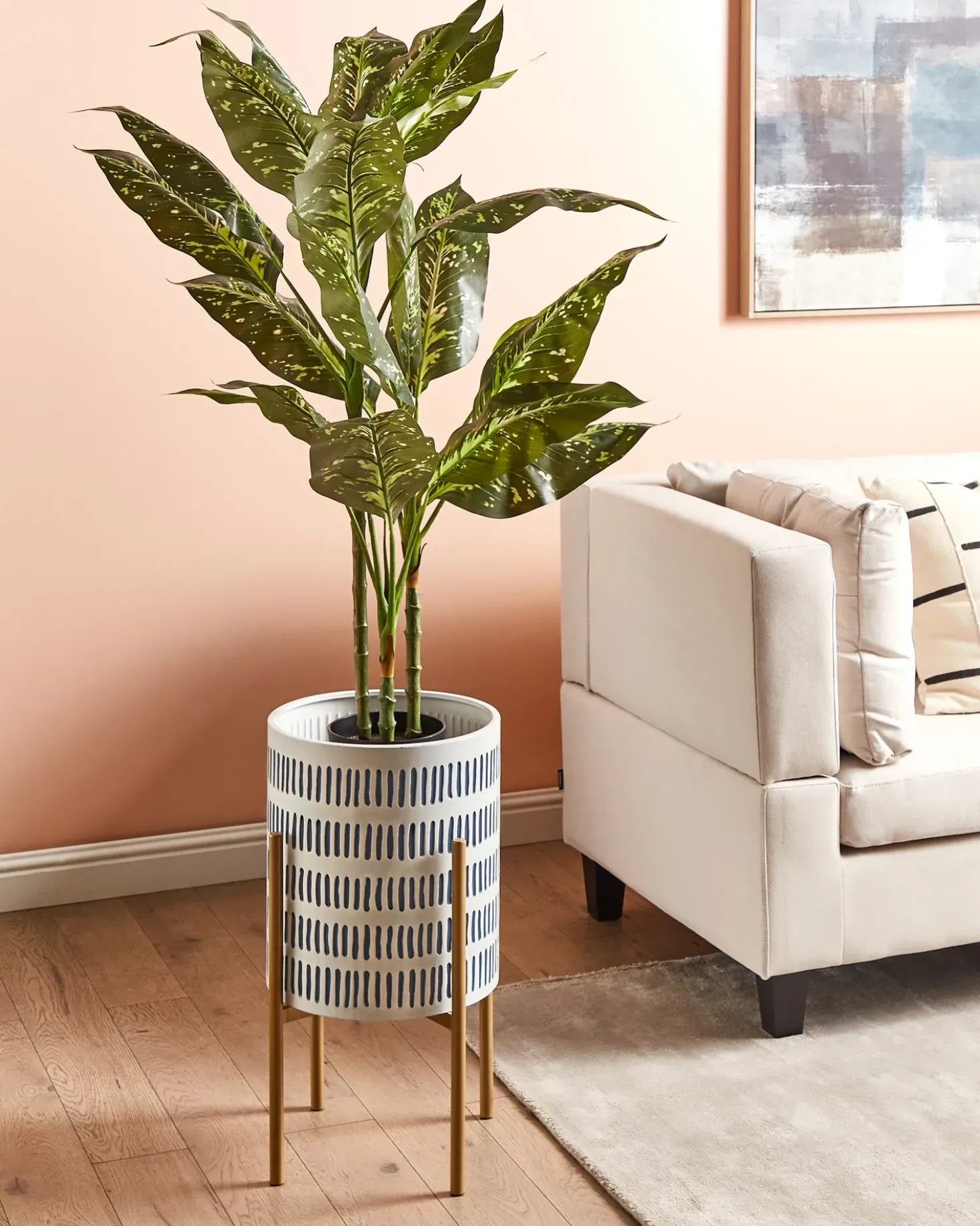 Vaso per piante rialzato NEMOROSA Metallo 31 cm Bianco