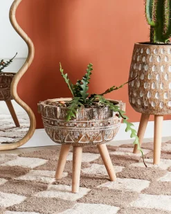 Vaso per piante rialzato ASPLENIUM 37 cm Marrone chiaro