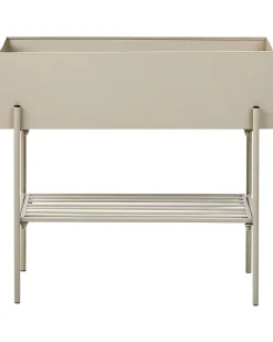Vaso per piante rialzato VINCA Metallo 70 cm Beige