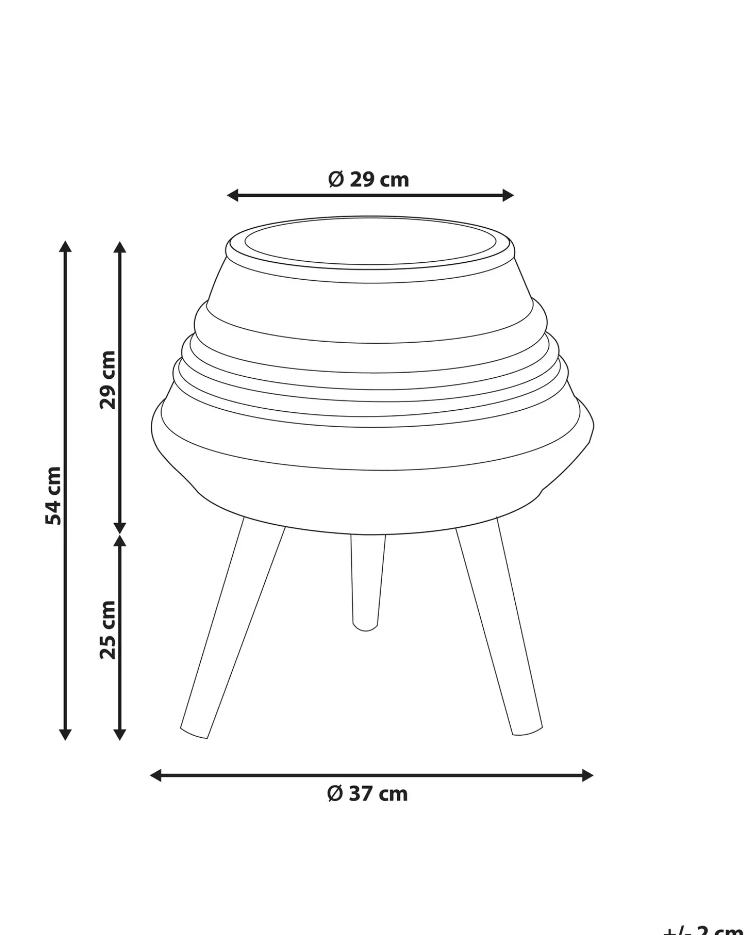 Vaso per piante rialzato ATHAEA 37 cm Beige