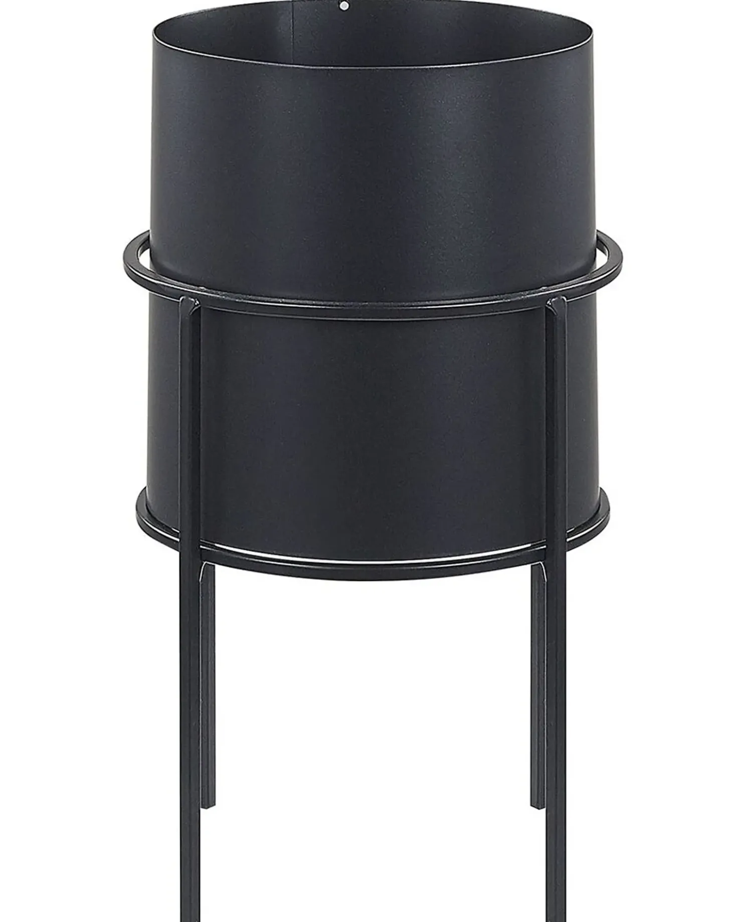 Vaso per piante rialzato MILEA Metallo 16 cm Nero