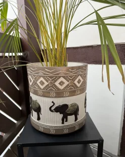 Vaso per piante rialzato ACHILIO 30 cm Marrone scuro