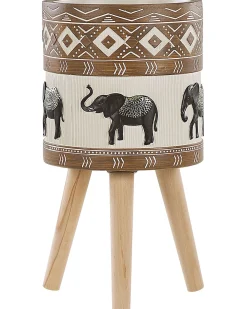 Vaso per piante rialzato ACHILIO 30 cm Marrone scuro