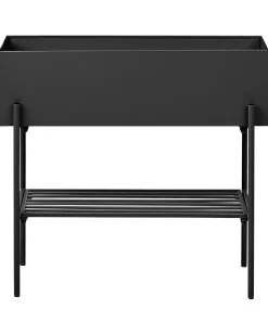 Vaso per piante rialzato VINCA Metallo 70 cm Nero