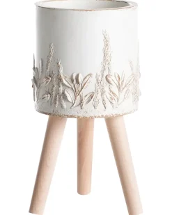 Vaso per piante rialzato PREWEZA 23 cm Bianco sporco