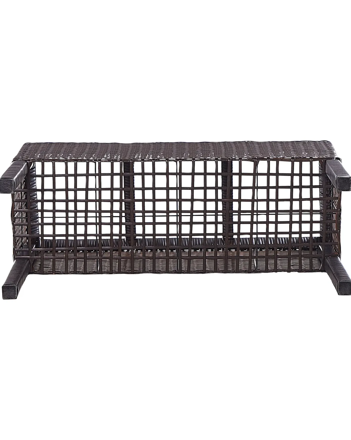 Vaso per piante rialzato CARAGANA Rattan sintetico (PE) 77 cm Marrone scuro